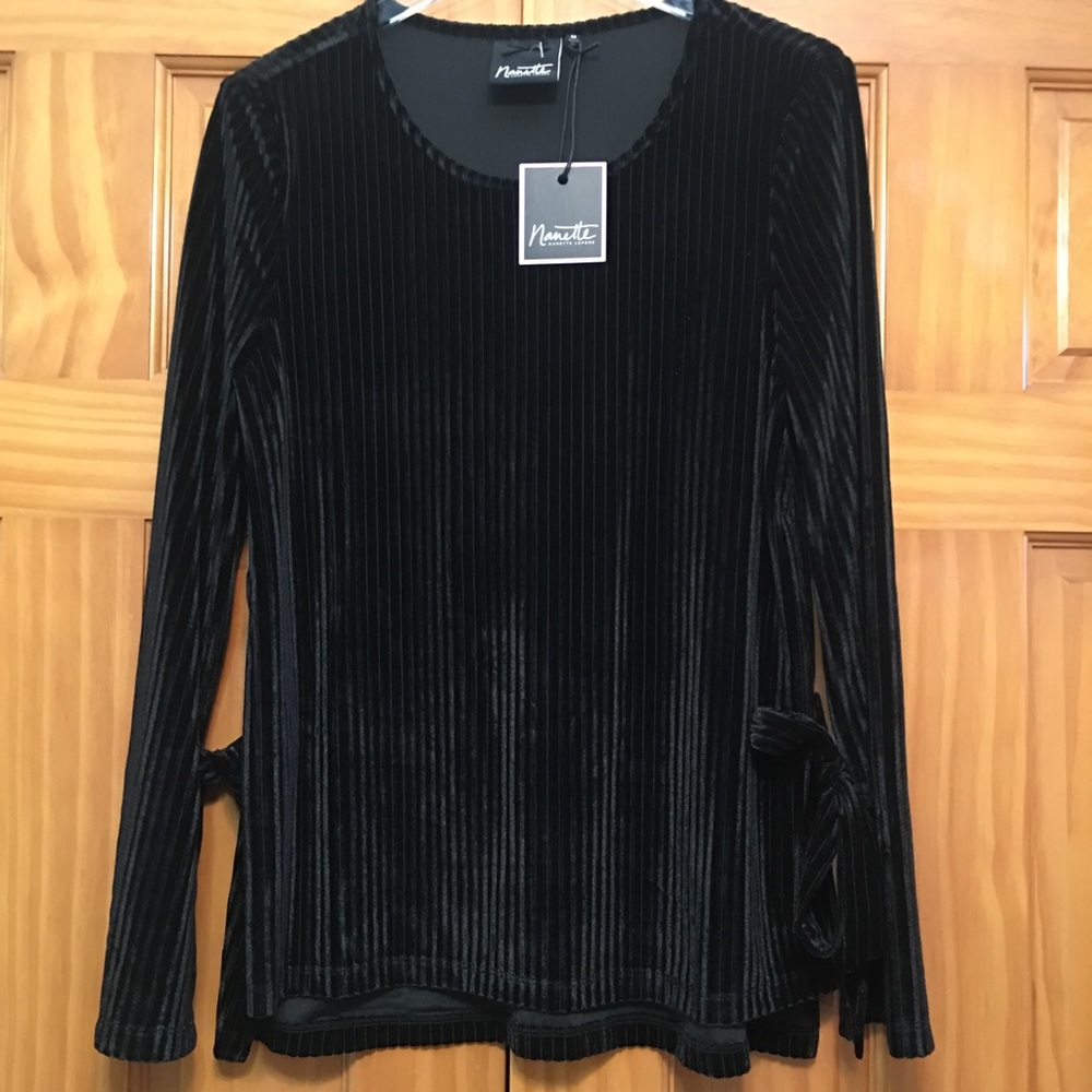 Nanette Lepore Ribbed Velour Top